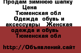 Продам зимнюю шапку › Цена ­ 2 000 - Тюменская обл. Одежда, обувь и аксессуары » Женская одежда и обувь   . Тюменская обл.